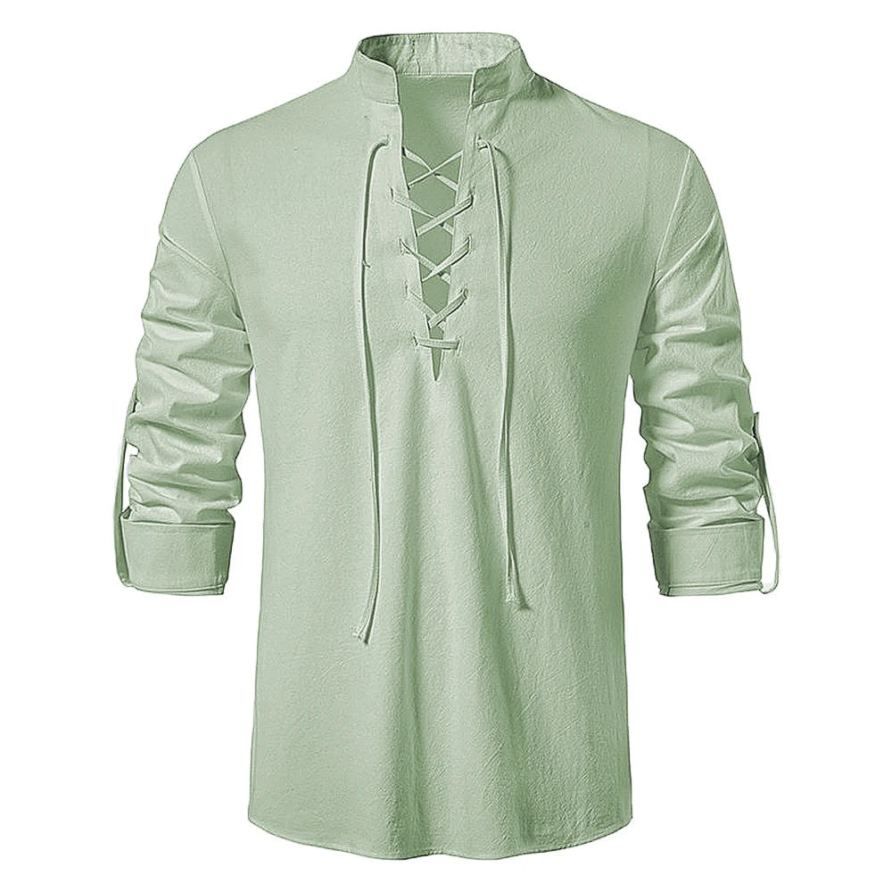 Men's Braided Linen Shirt